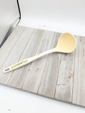 Vintage Foley White Nylon Plastic Ladle Dipper Spoon 11 1/2" Vegetable Handle